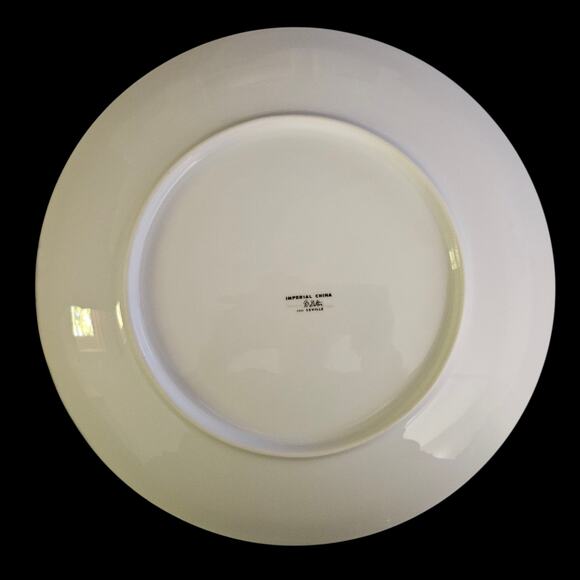 Imperial China W Dalton 5303 Seville 12" Platter Japan Blue Floral Gold Trim - Picture 3 of 4